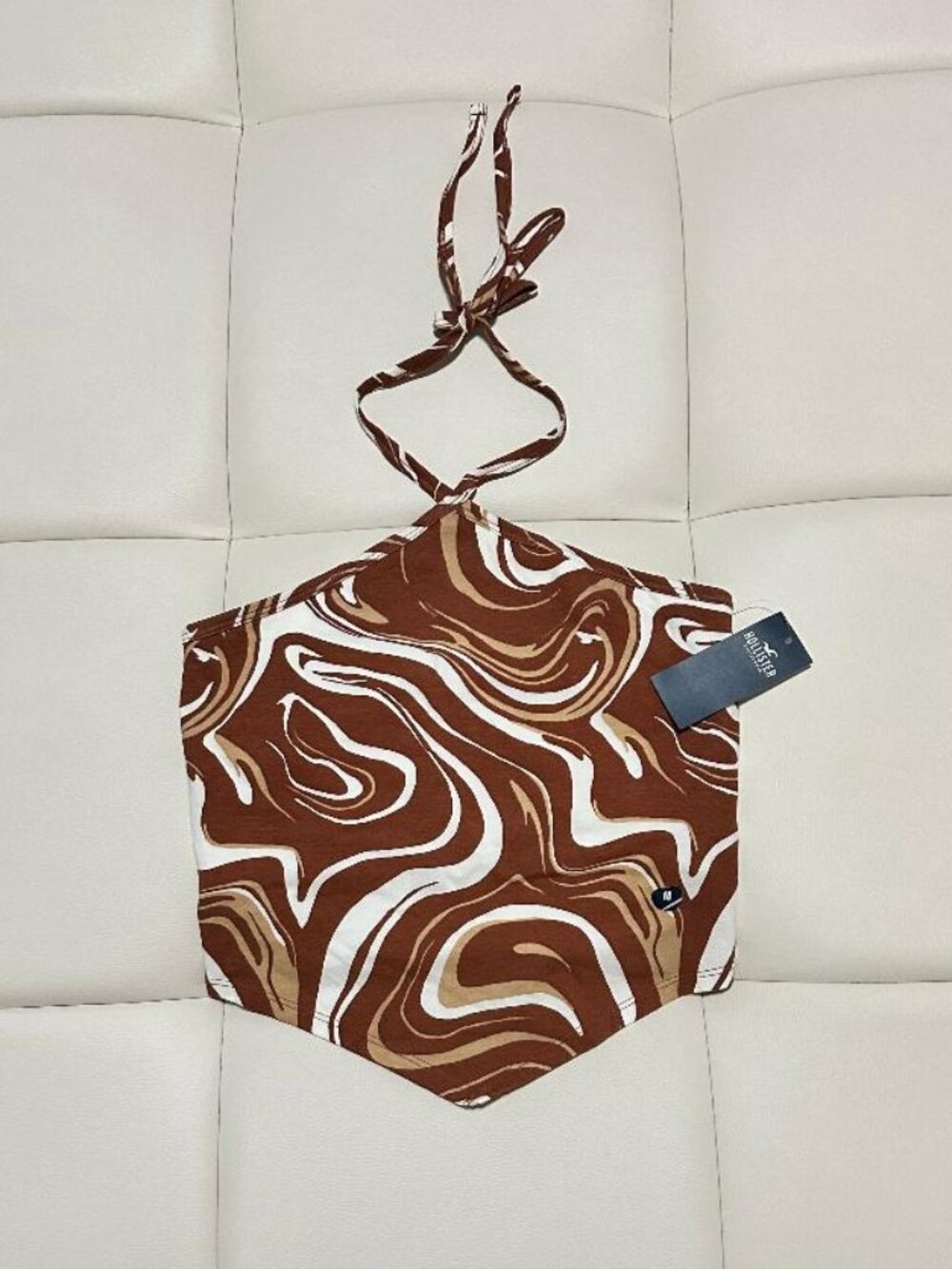 NWT HOLLISTER Girl/Teen Tie Back Halter Crop Top Size M